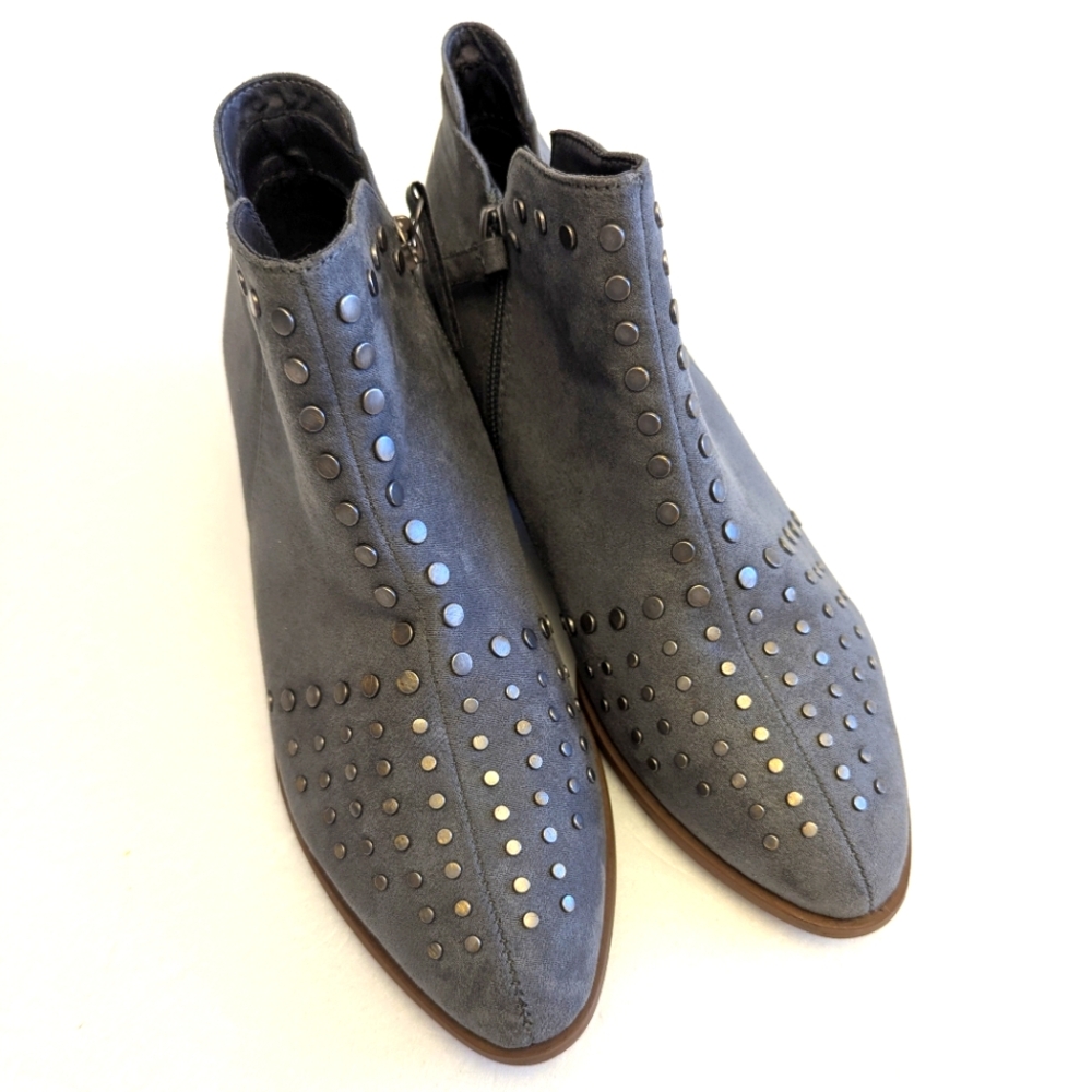 Comfort Grey Studded Booties Size 8